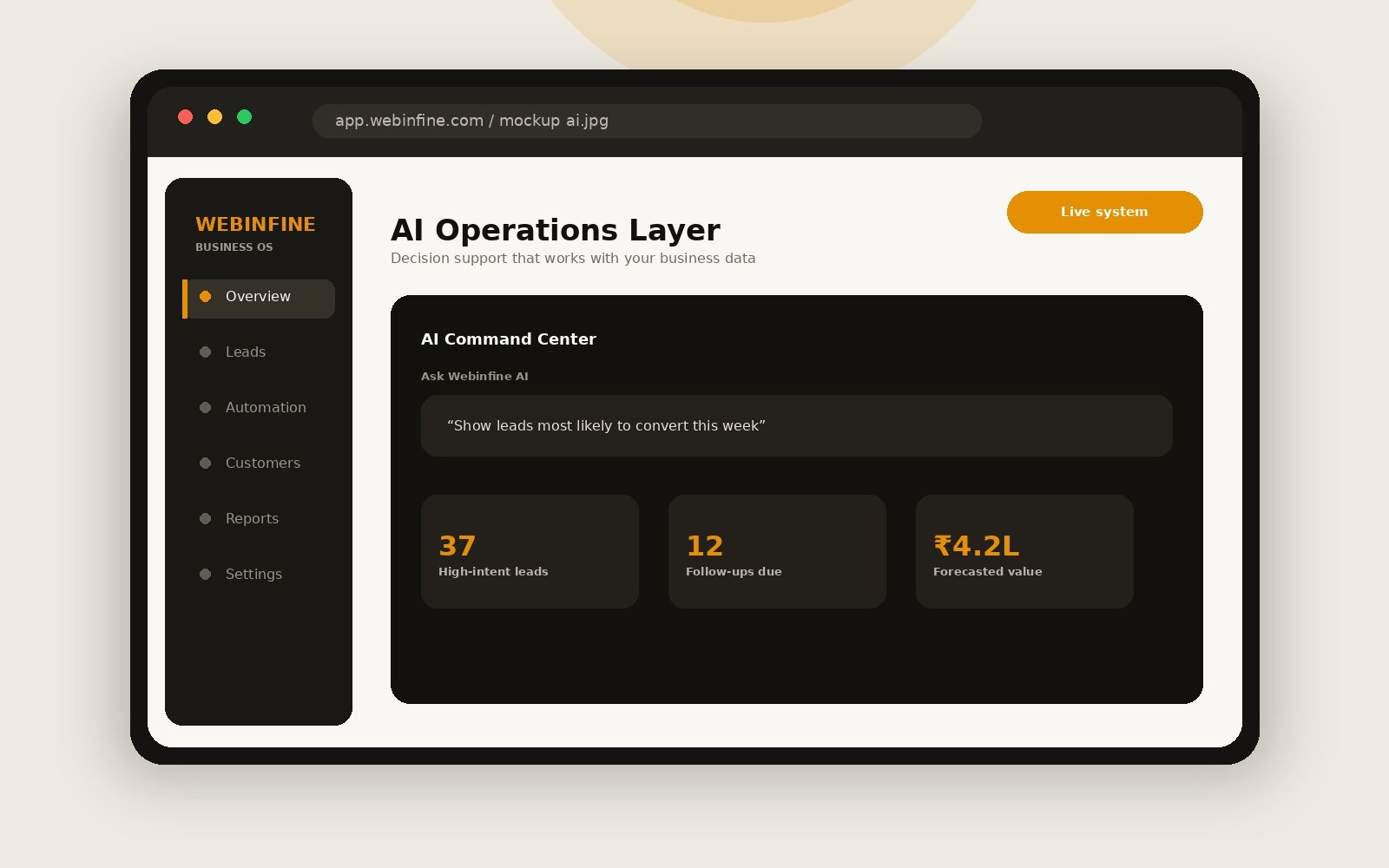 AI business assistant example